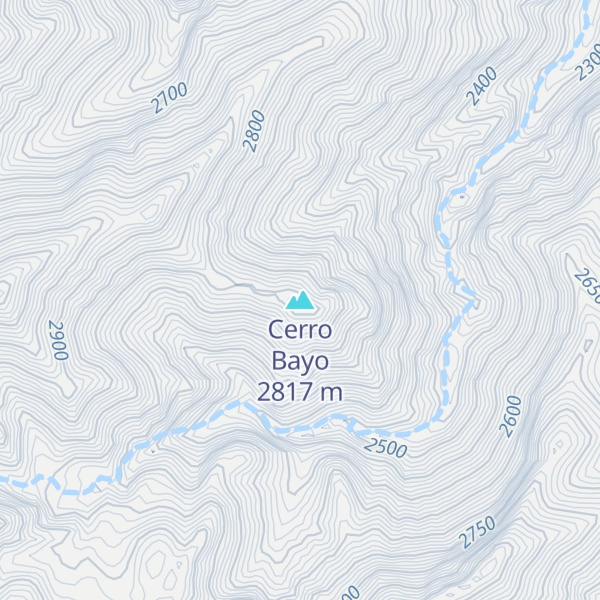 Map of Cerro Bayo