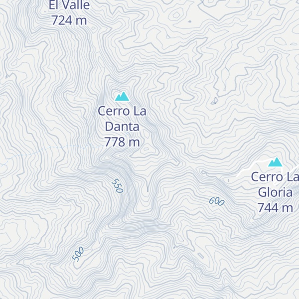 Map of Cerro Agua Blanca