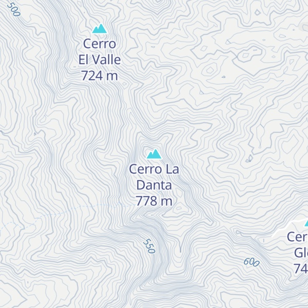 Map of Cerro La Danta
