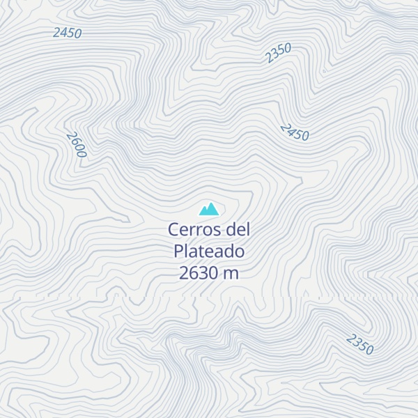 Map of Cerros del Plateado