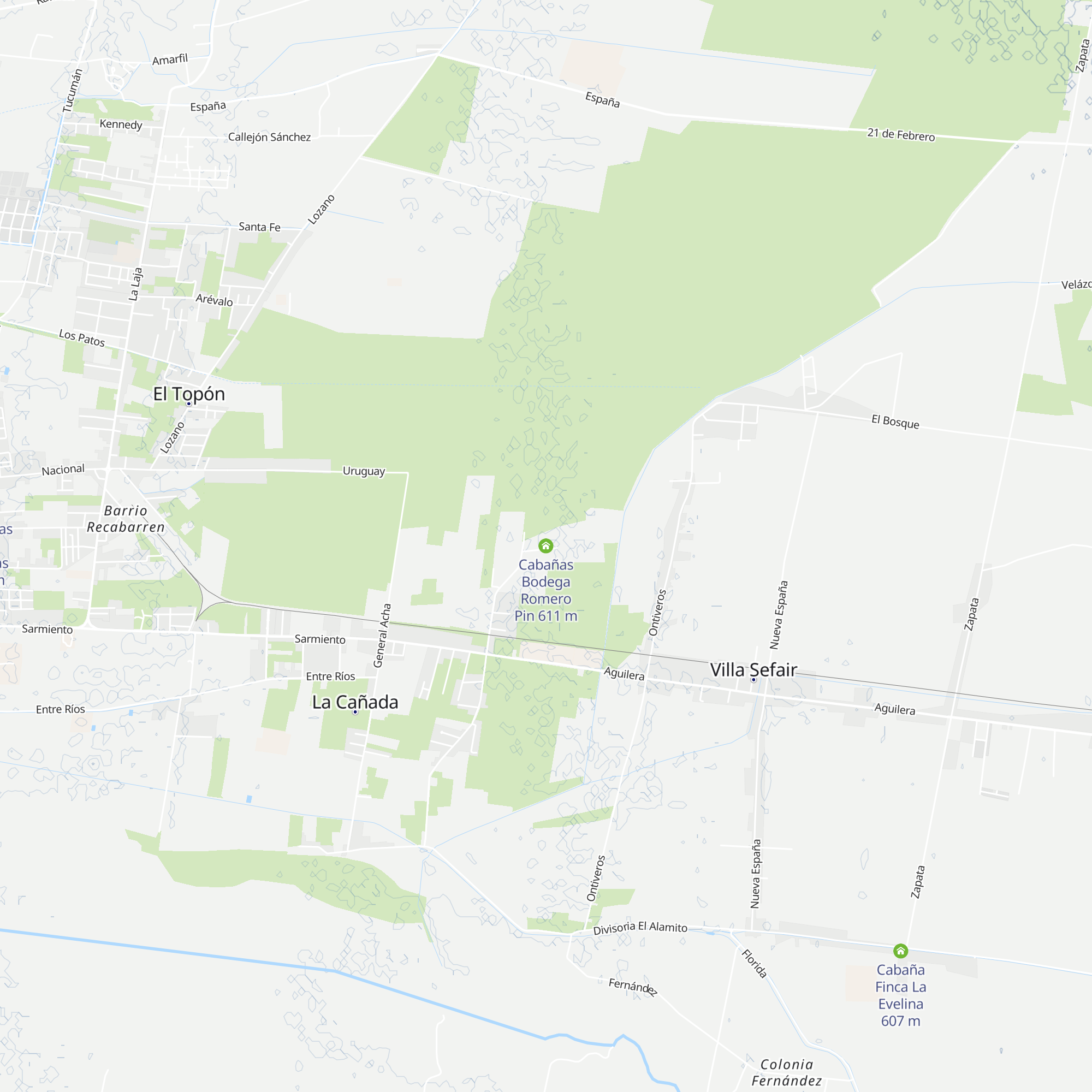 Cabañas Bodega Romero Pin map