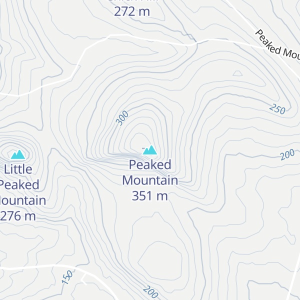 Map of Peaked Mountain
