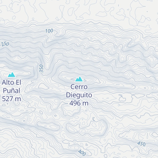 Map of Cerro Dieguito