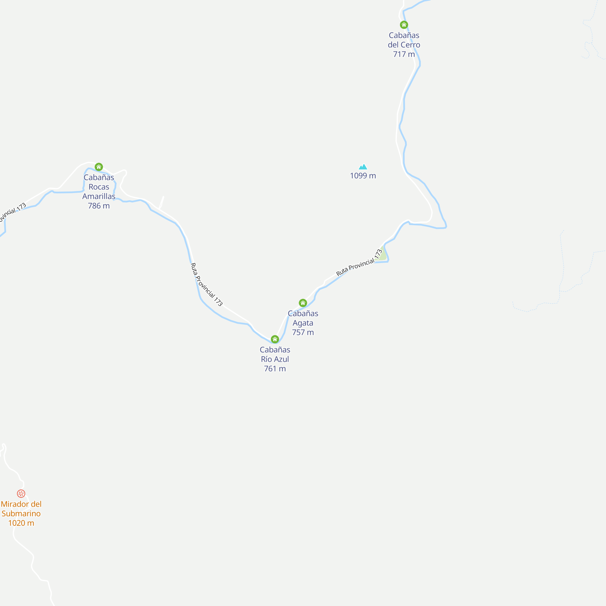 Cabañas Agata map