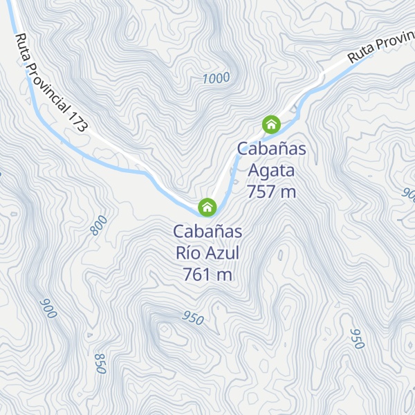 Map of Cabañas Río Azul