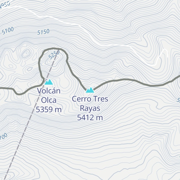 Map of Cerro Tres Rayas