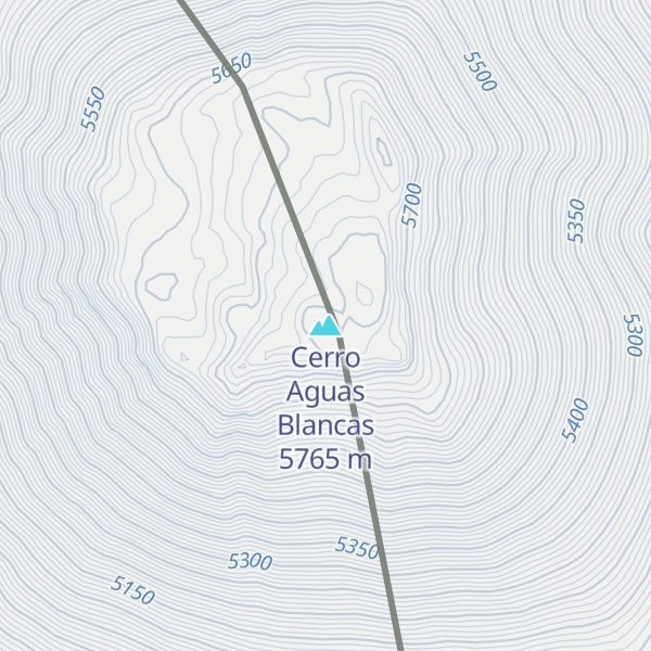 Map of Cerro Aguas Blancas