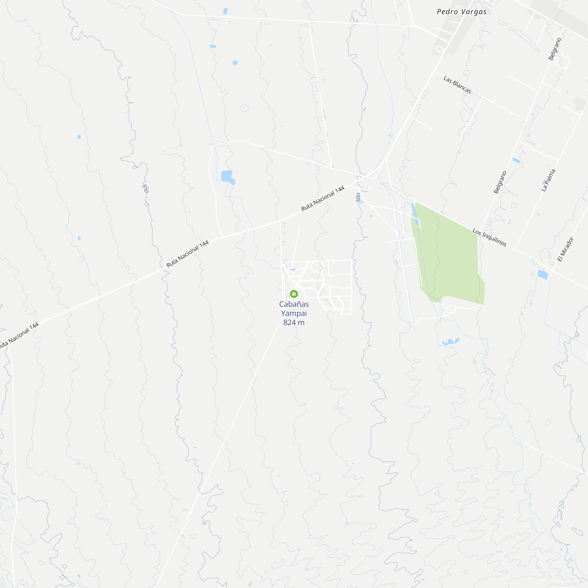 Cabañas Yampai map
