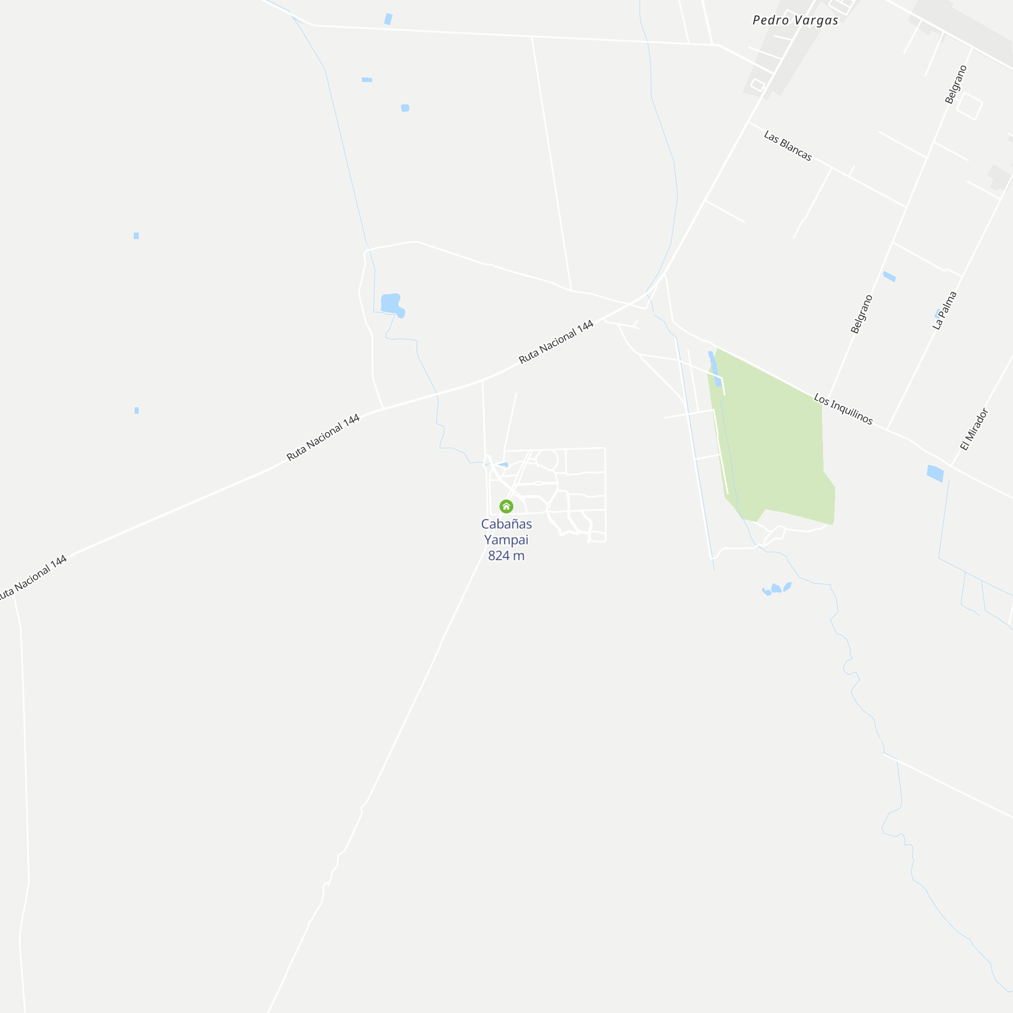 Cabañas Yampai map