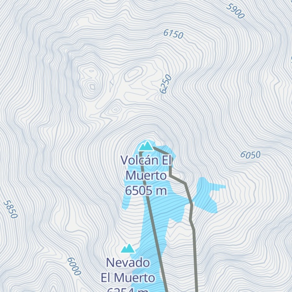 Map of Volcán El Muerto
