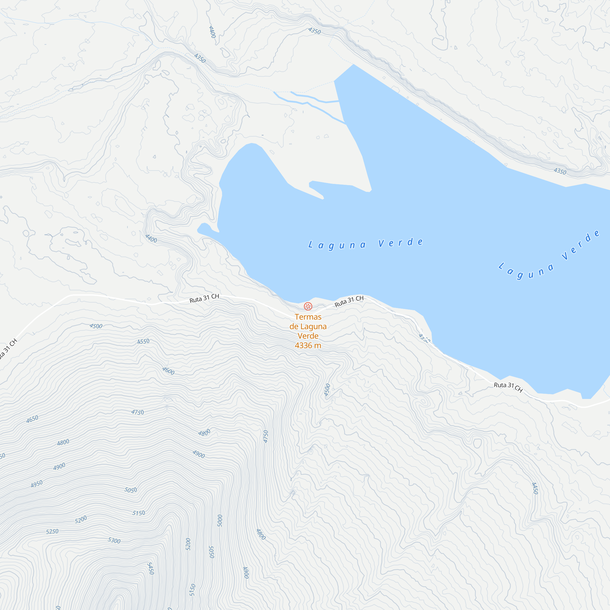 Refugio Laguna Verde map