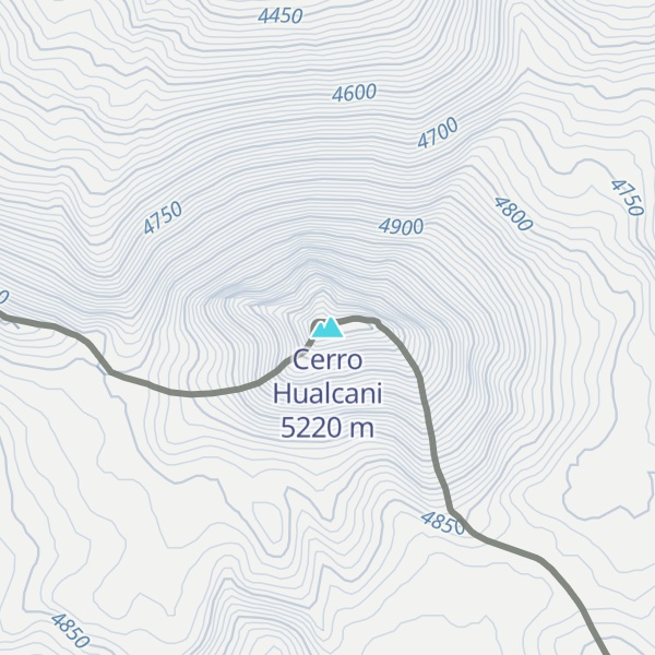 Map of Cerro Hualcani