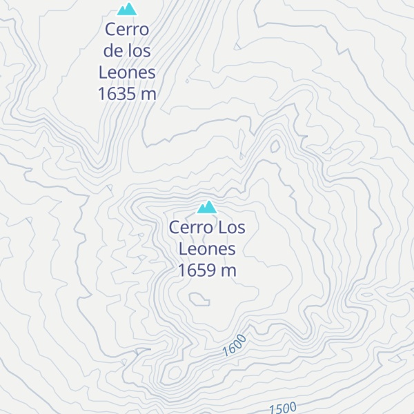 Map of Cerro Los Leones
