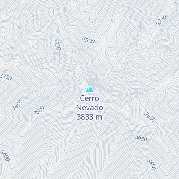 Map of Cerro Nevado