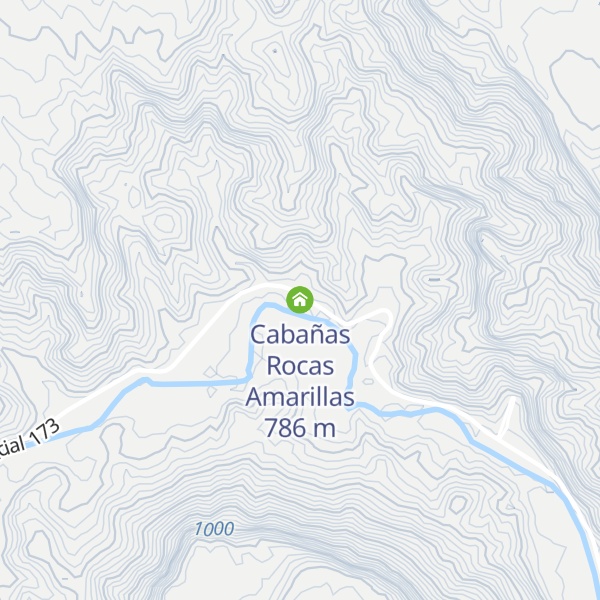 Map of Cabañas Rocas Amarillas