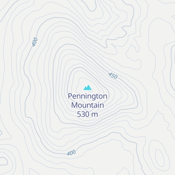 Map of Pennington Mountain