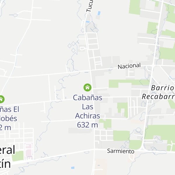 Map of Cabañas Las Achiras