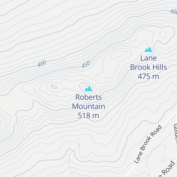 Map of Roberts Mountain