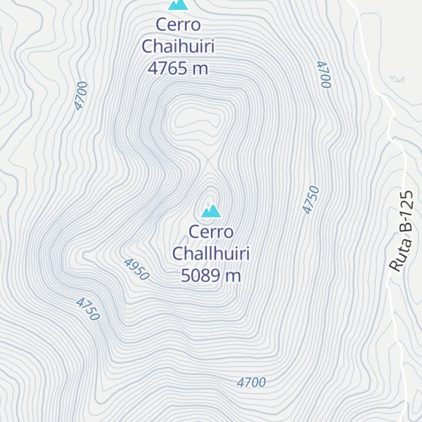 Map of Cerro Challhuiri