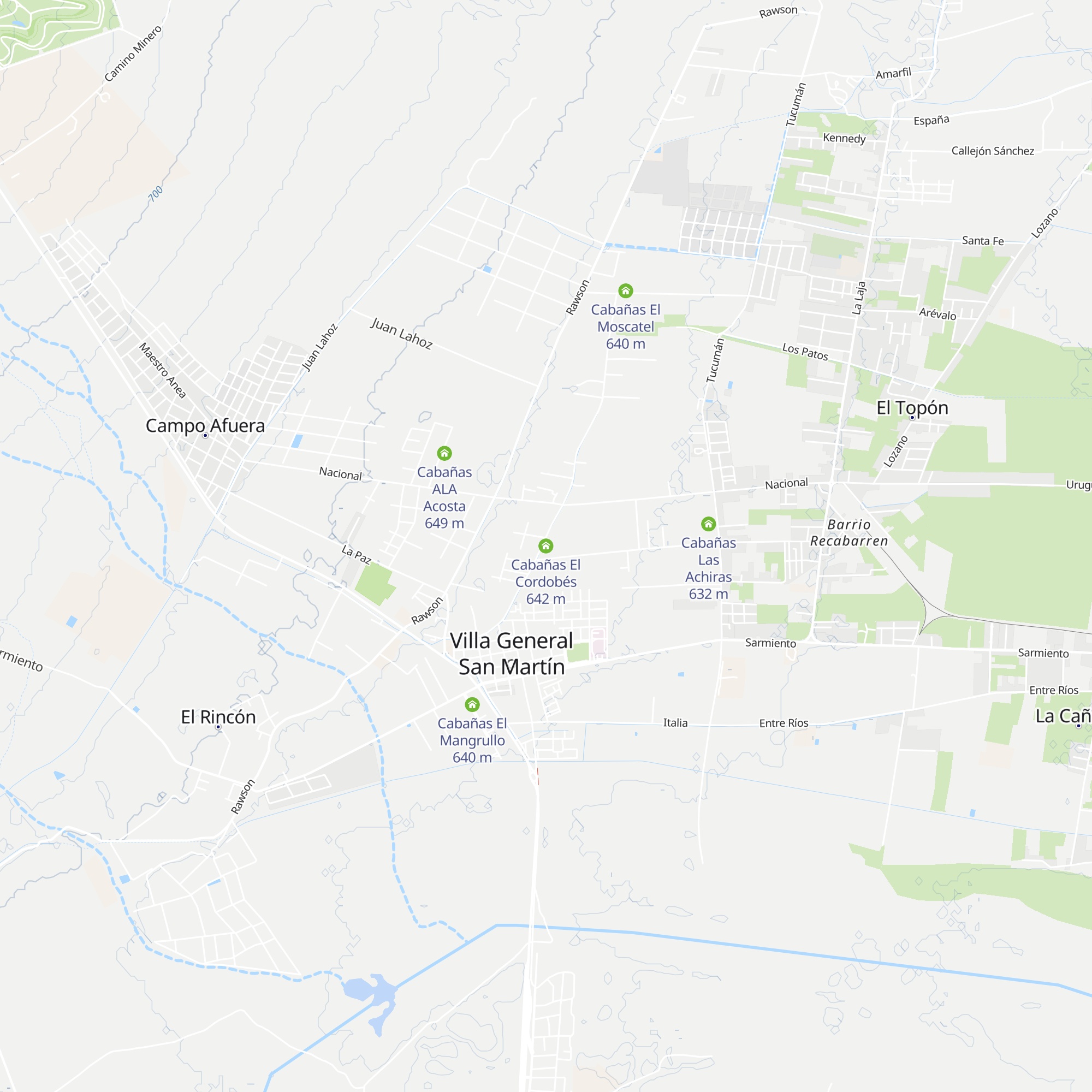 Cabañas El Cordobés map