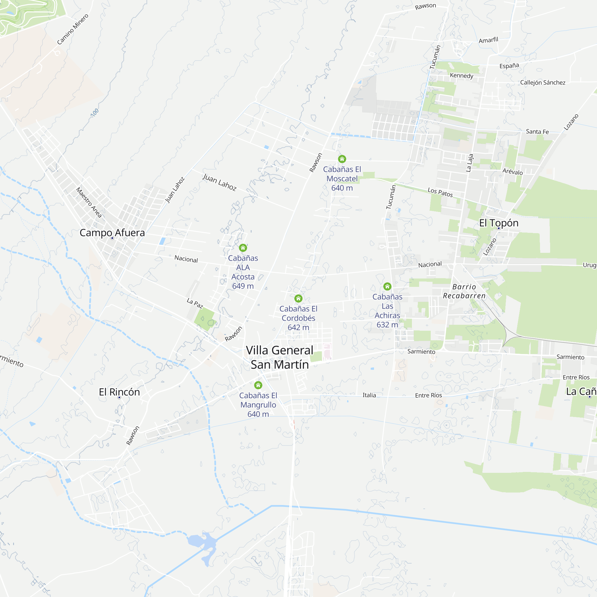 Cabañas El Cordobés map