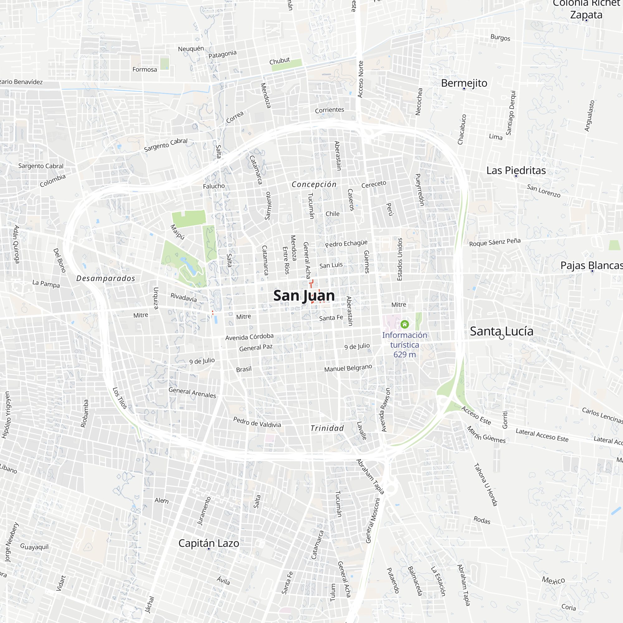 Ministerio de Turismo, Cultura y Deportes map