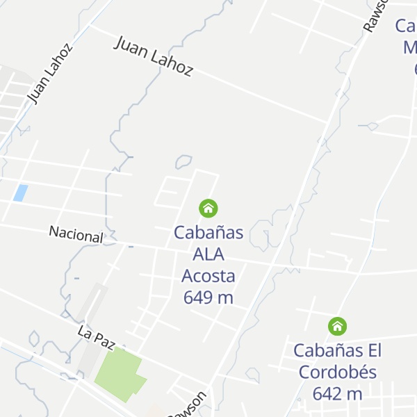 Map of Cabañas ALA Acosta