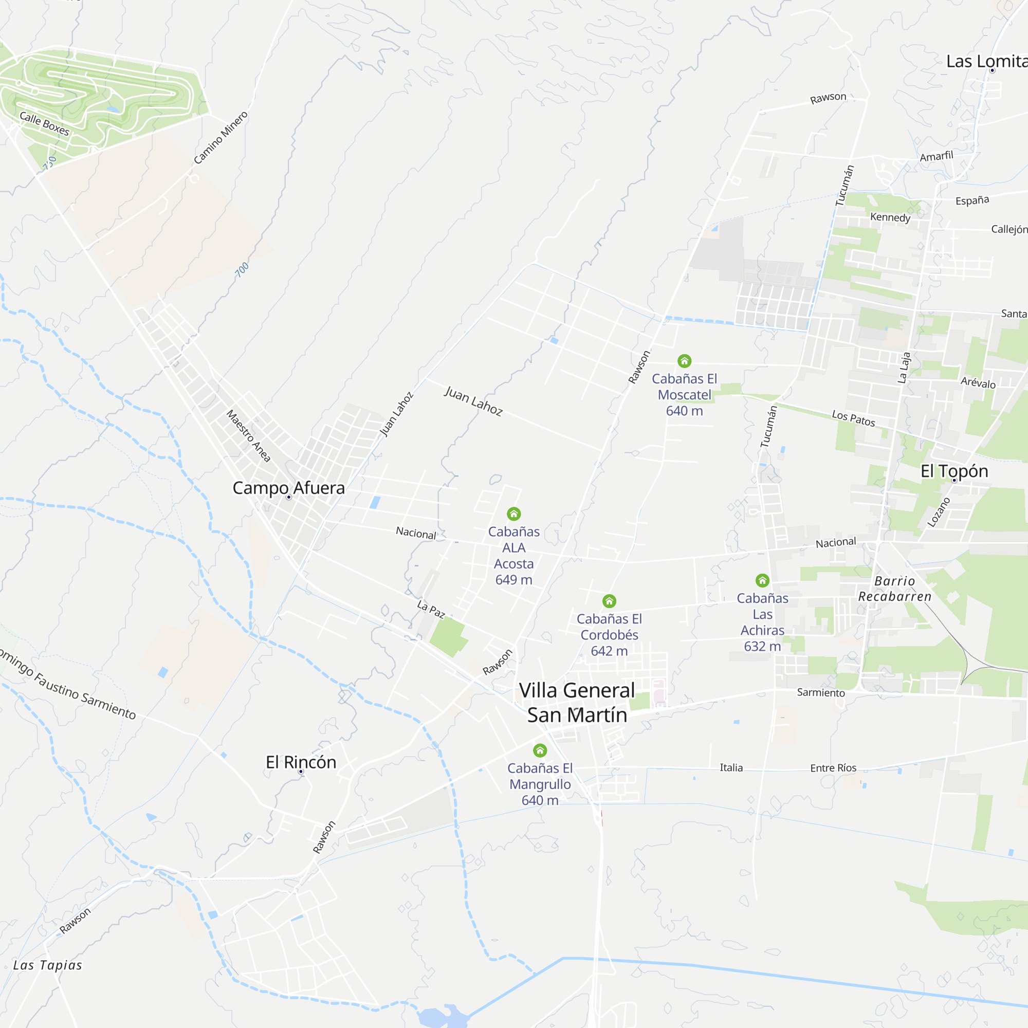 Cabañas ALA Acosta map