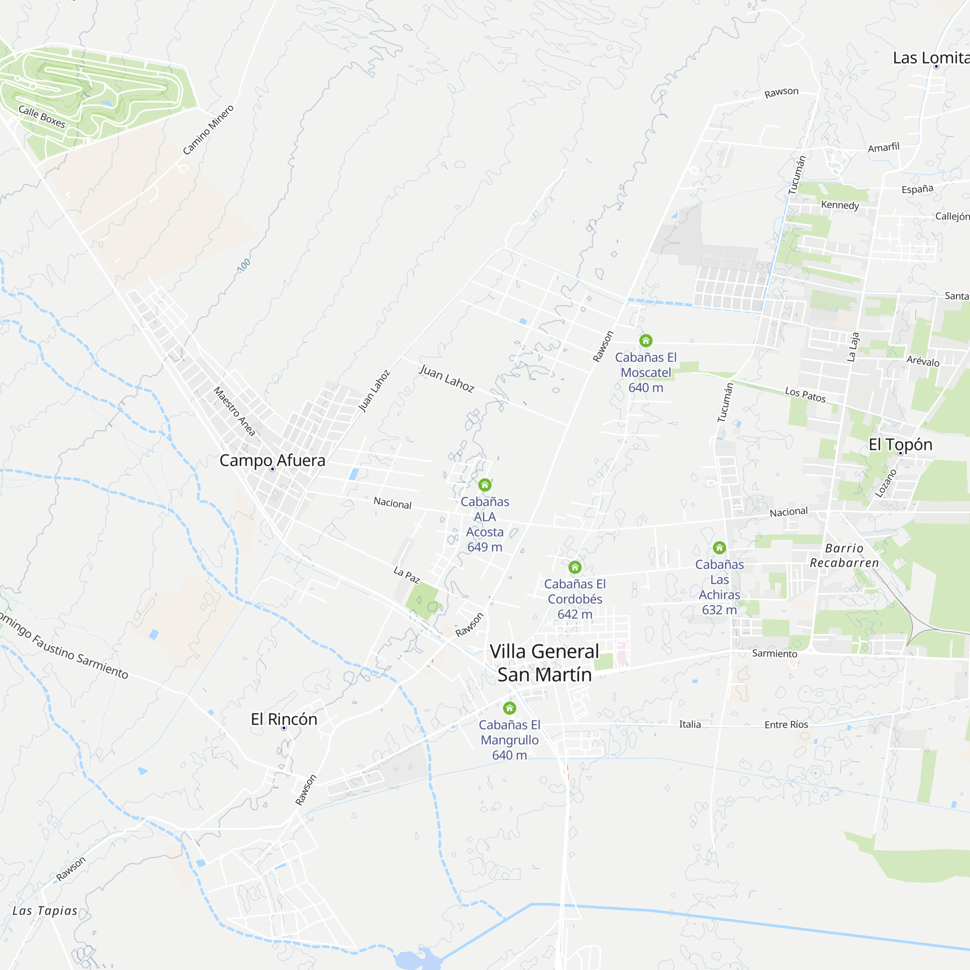 Cabañas ALA Acosta map