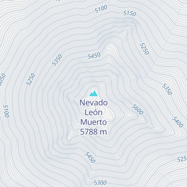 Map of Nevado León Muerto