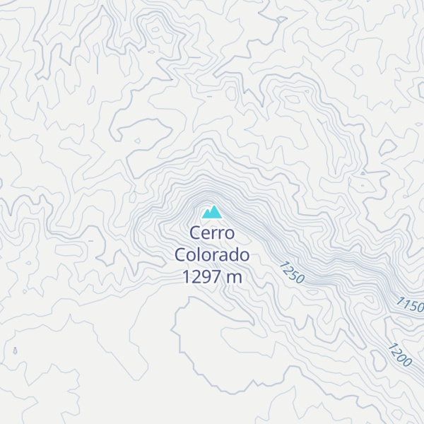 Map of Cerro Colorado
