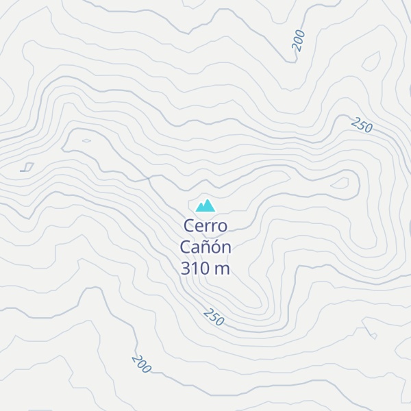 Map of Cerro Cañón
