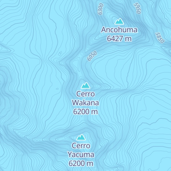 Map of Cerro Wakana