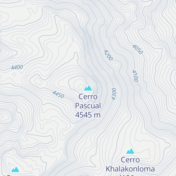 Map of Cerro Pascual