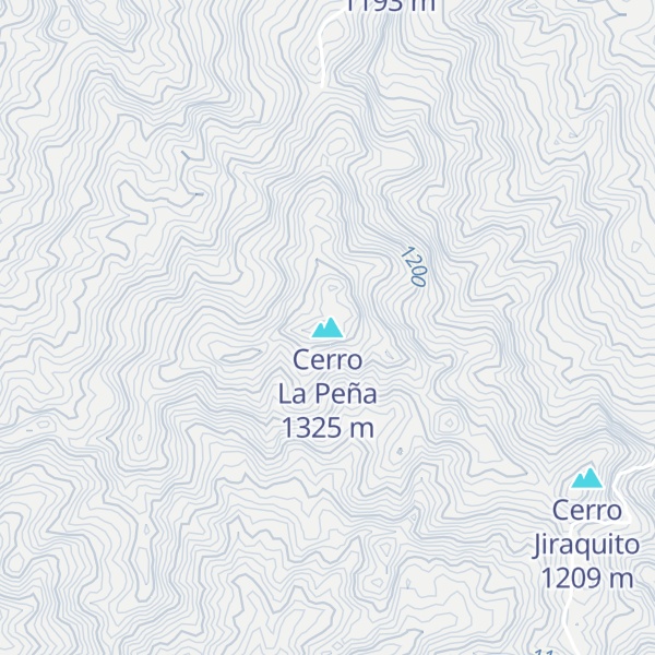 Map of Cerro La Peña