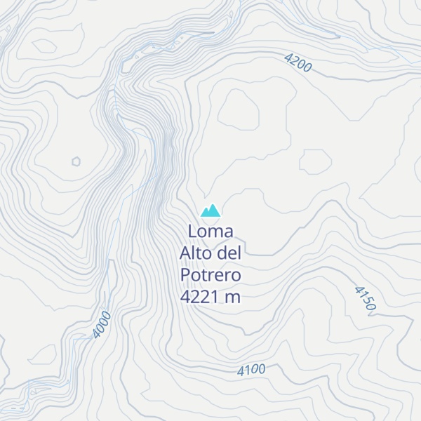 Map of Loma Alto del Potrero
