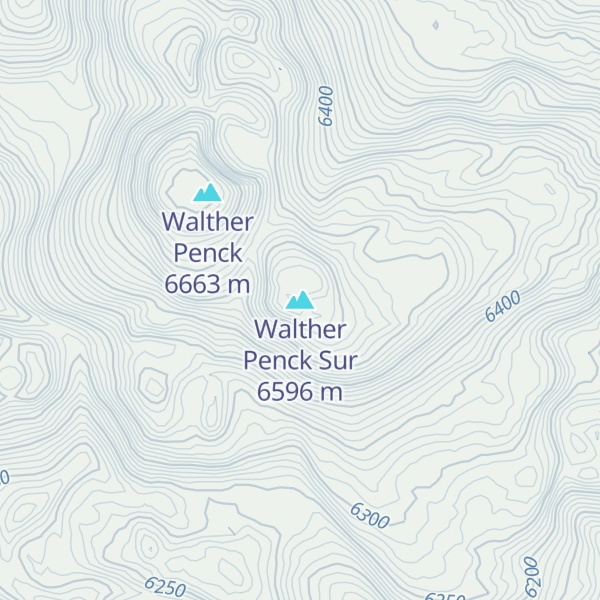 Map of Walther Penck Sur