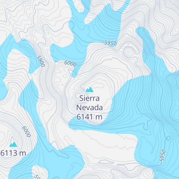 Map of Sierra Nevada