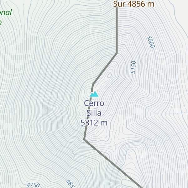 Map of Cerro Silla