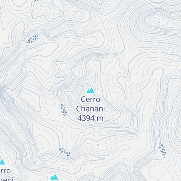 Map of Cerro Chanani
