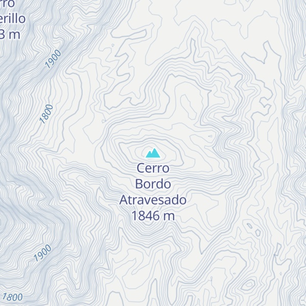 Map of Cerro Bordo Atravesado