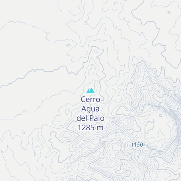 Map of Cerro Agua del Palo