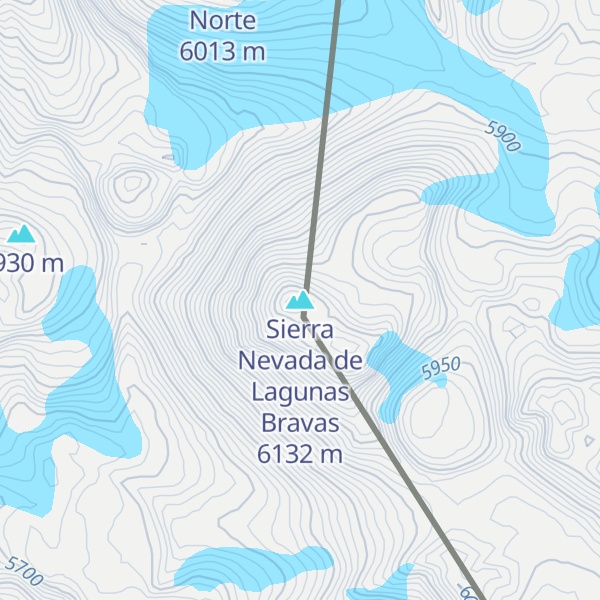 Map of Sierra Nevada de Lagunas Bravas