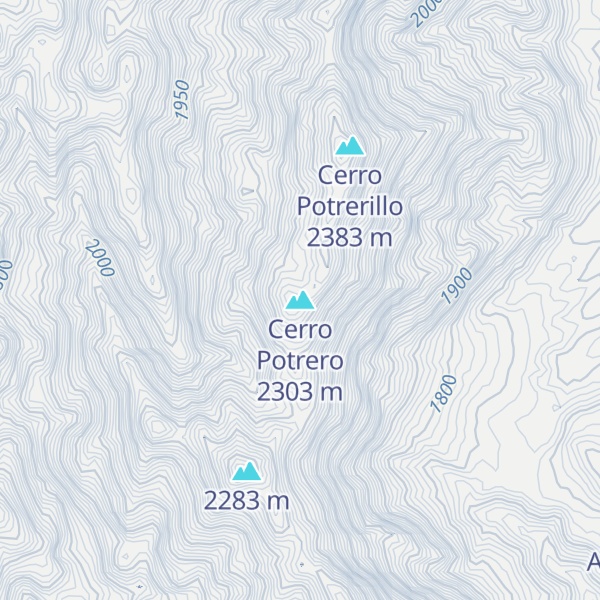 Map of Cerro Potrero