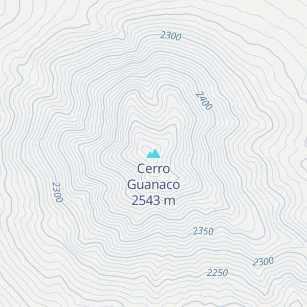 Map of Cerro Guanaco