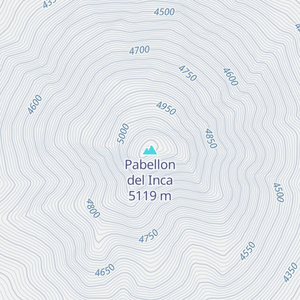 Map of Pabellon del Inca