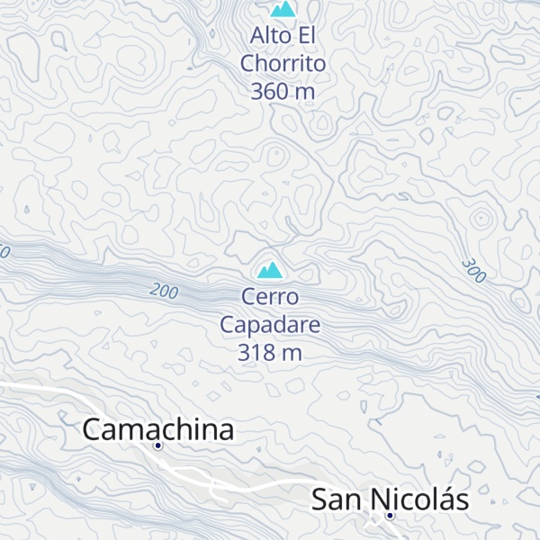 Map of Cerro Capadare