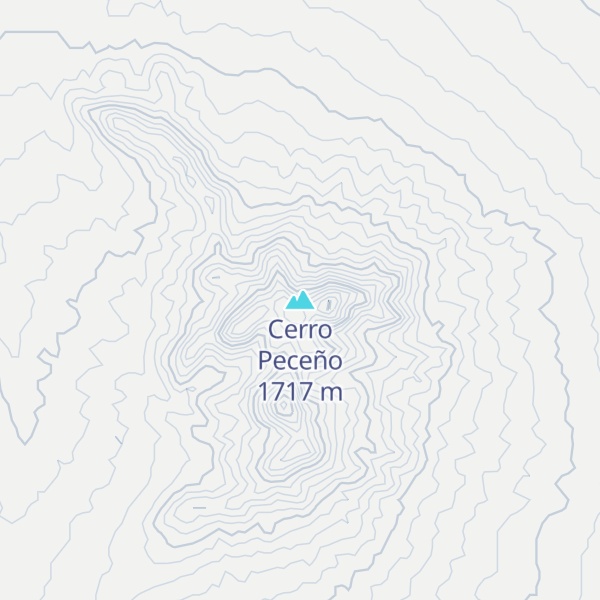 Map of Cerro Peceño