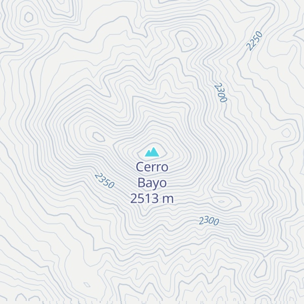 Map of Cerro Bayo