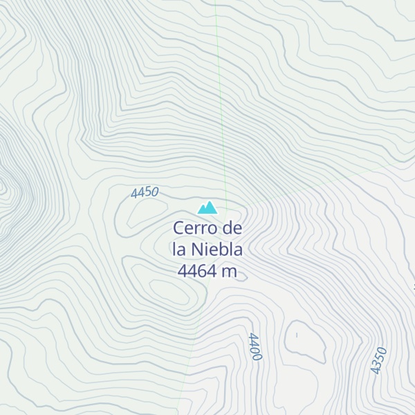 Map of Cerro de la Niebla
